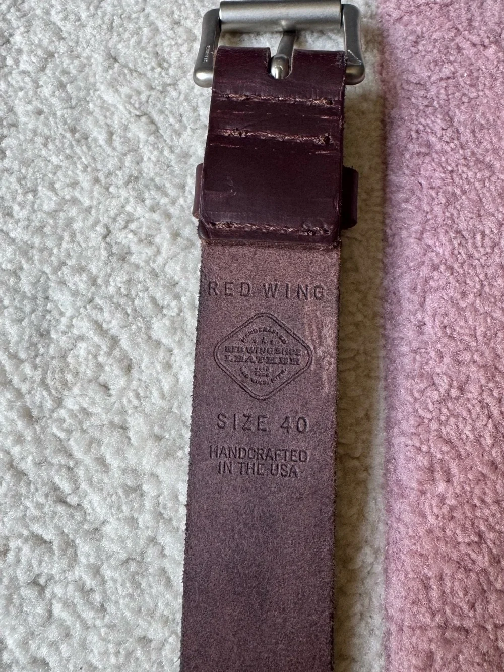 Men's Red Wing Belt in Black Cherry Excalibur Leather